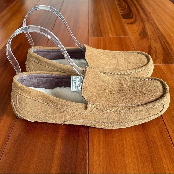 UGG Alder Faux Shearling Lined Suede Camel Slipper Size 8 - Picture 2 of 12
